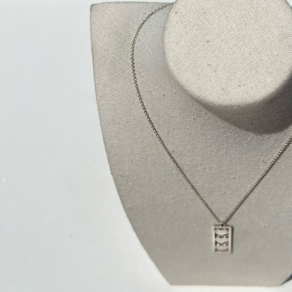 TIFFANY&Co. Tiffany Triple Heart Plate Necklace Silver 925 Women’s RARE - Picture 16 of 16